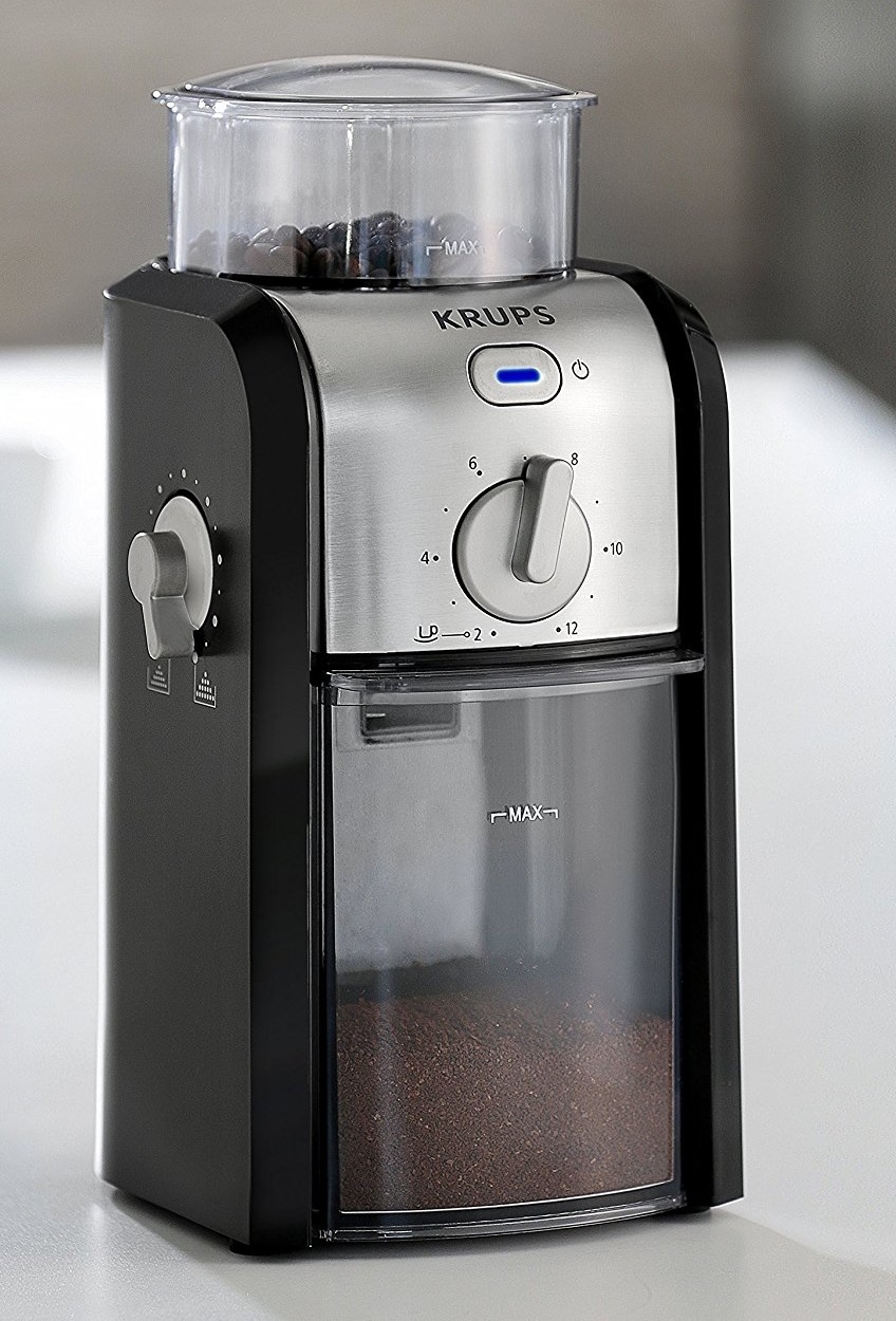 Krups Expert Electric Stainless Steel Burr Coffee Grinder Grinding Mill